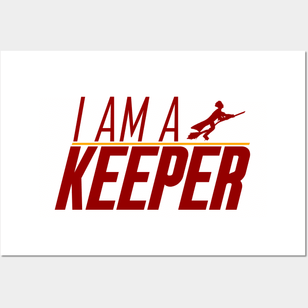 Keeper Maroon Gold Wall Art by tysonstreet